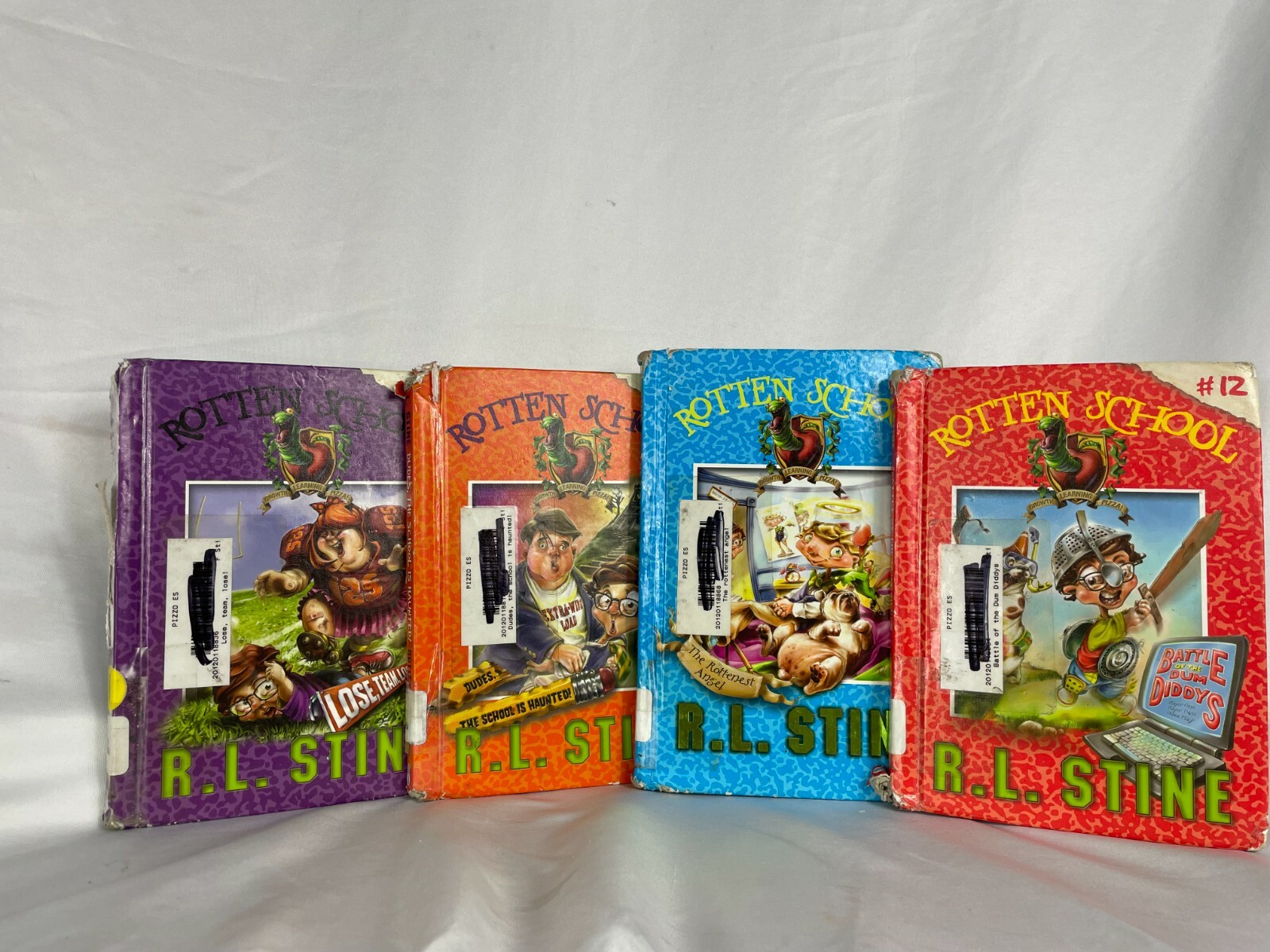 Rotten School R.L.Stine 4 Books Lose team lose Battle of the Diddys,School is Ha