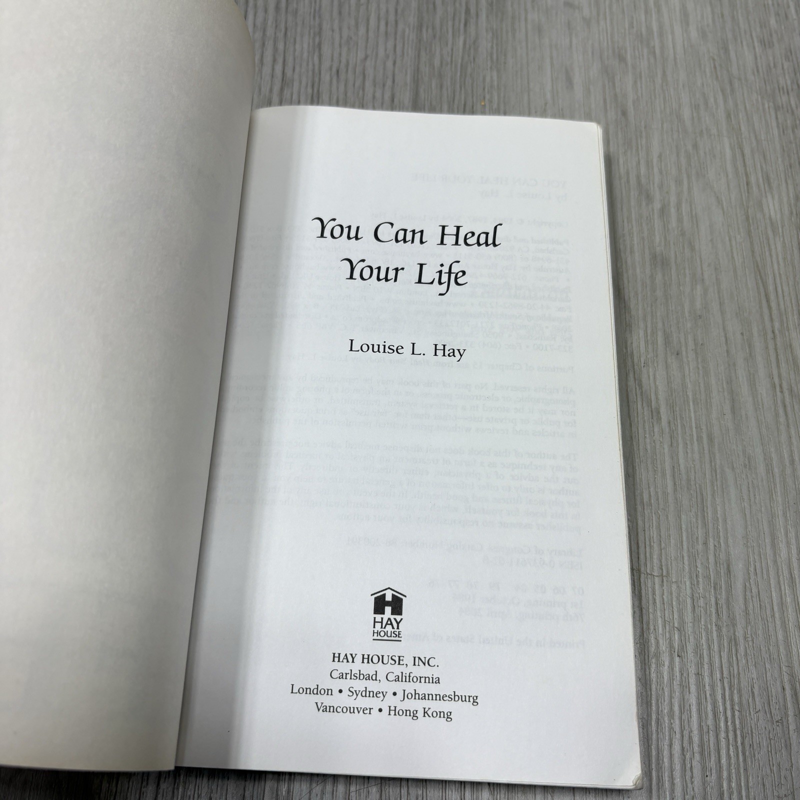 You Can Heal Your Life by Louise L Hay Paperback Self Help Healing Guide Book
