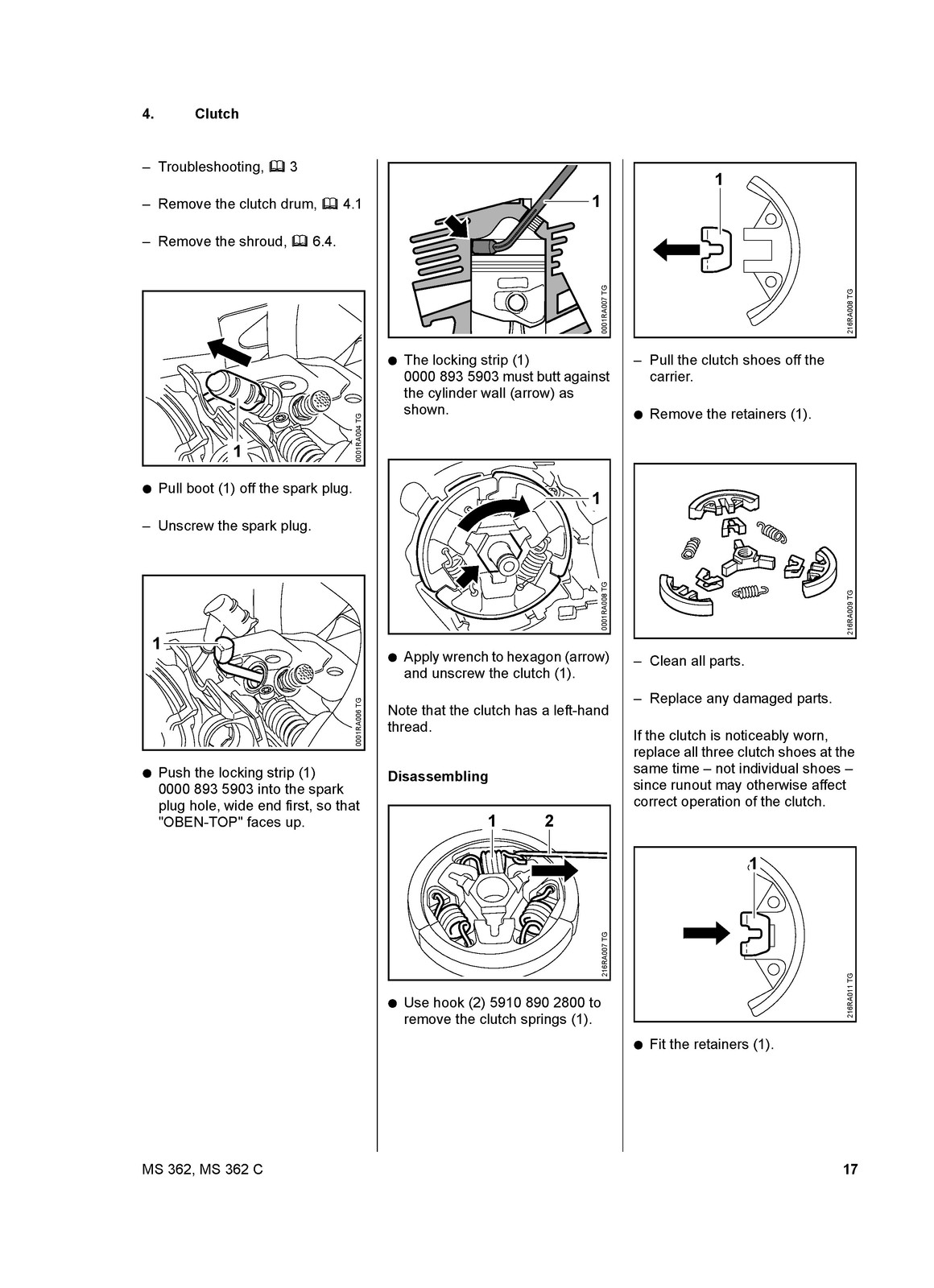 STIHL MS 362 MS 362 C Chainsaw Service Manual 2010 – WIRE BOUND – TOUGH COVERS