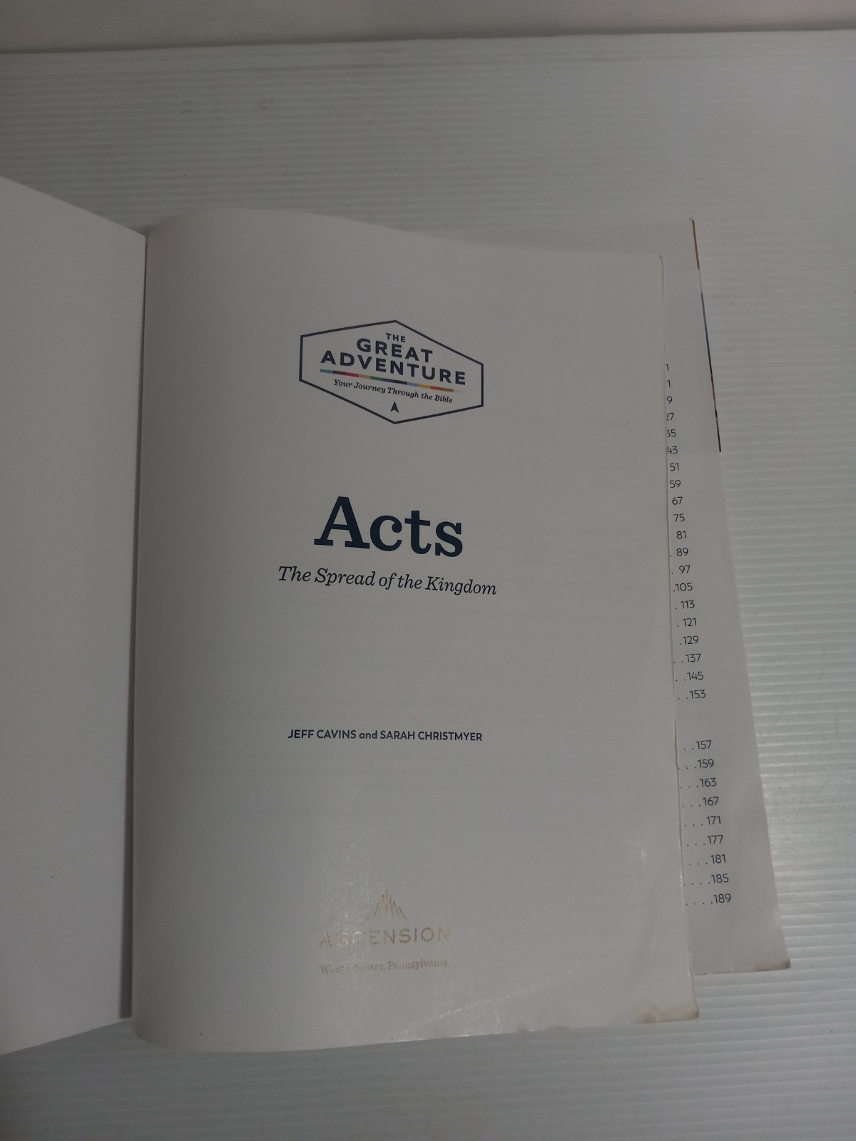 1 Acts – The Spread of the Kingdom – Book Only – The Great Adventure – Read