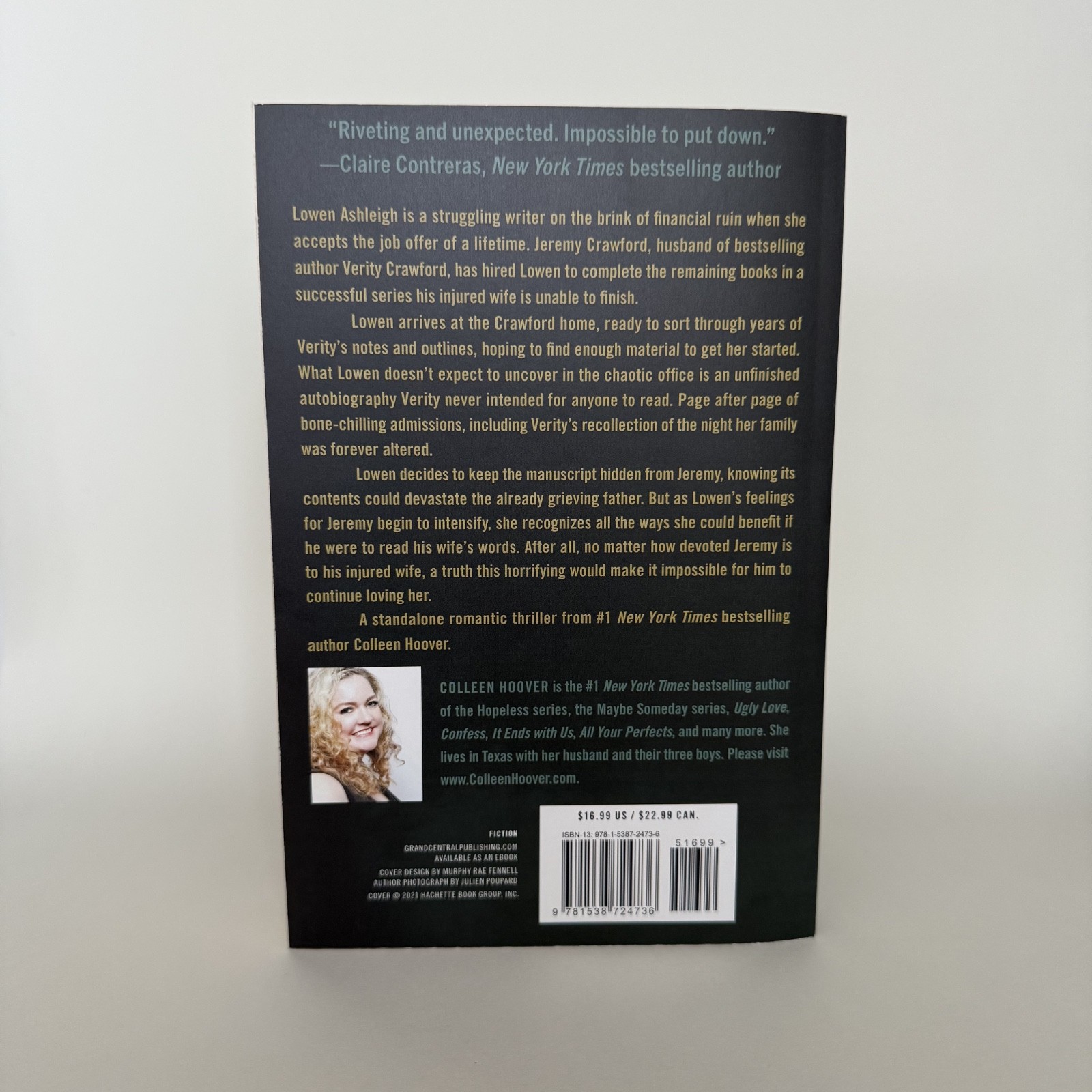 Verity by Colleen Hoover (Paperback) – Like New