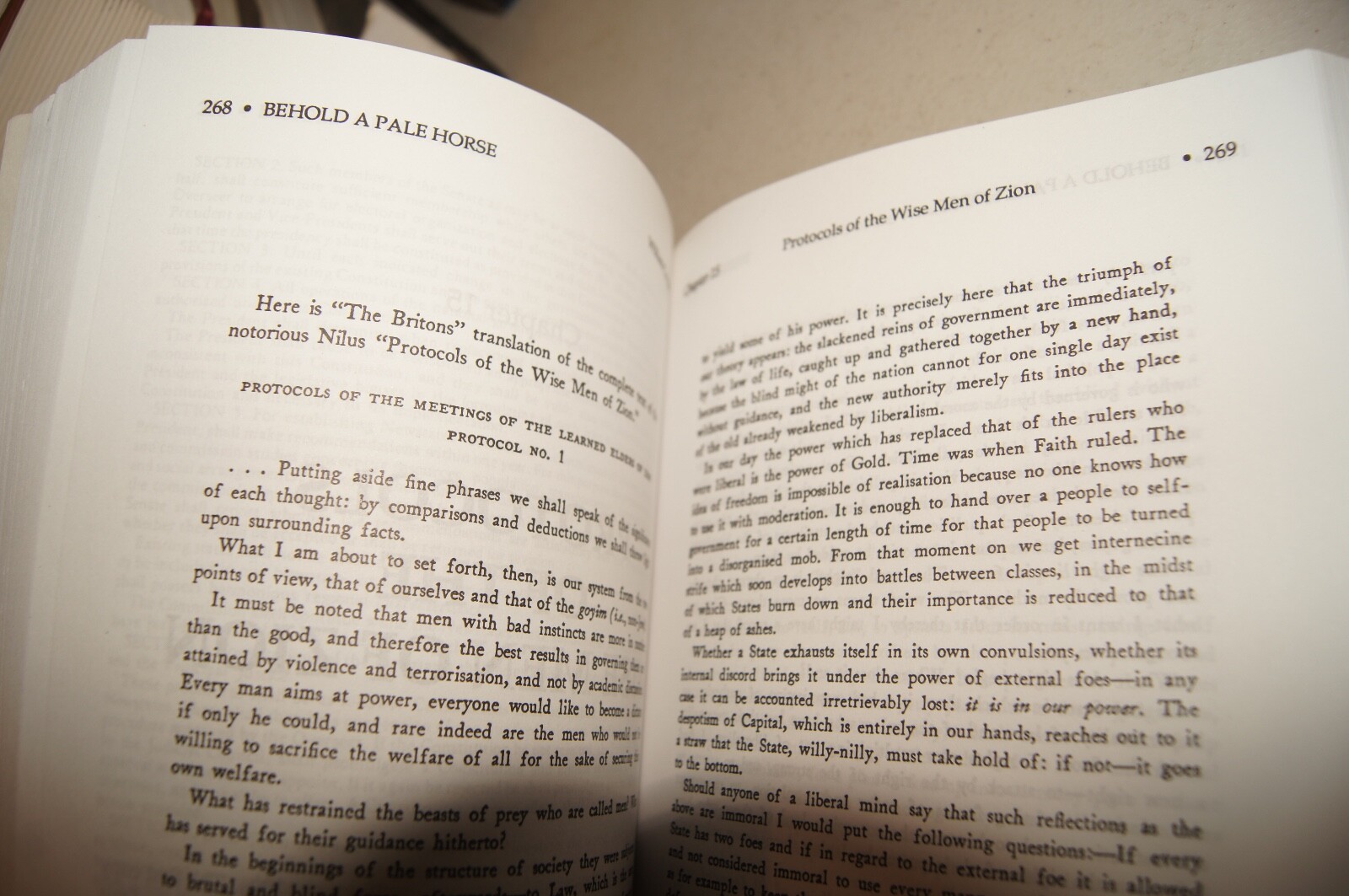Behold a Pale Horse William Cooper 1991 500p Unrevised Protocols Of Zion CFR NWO