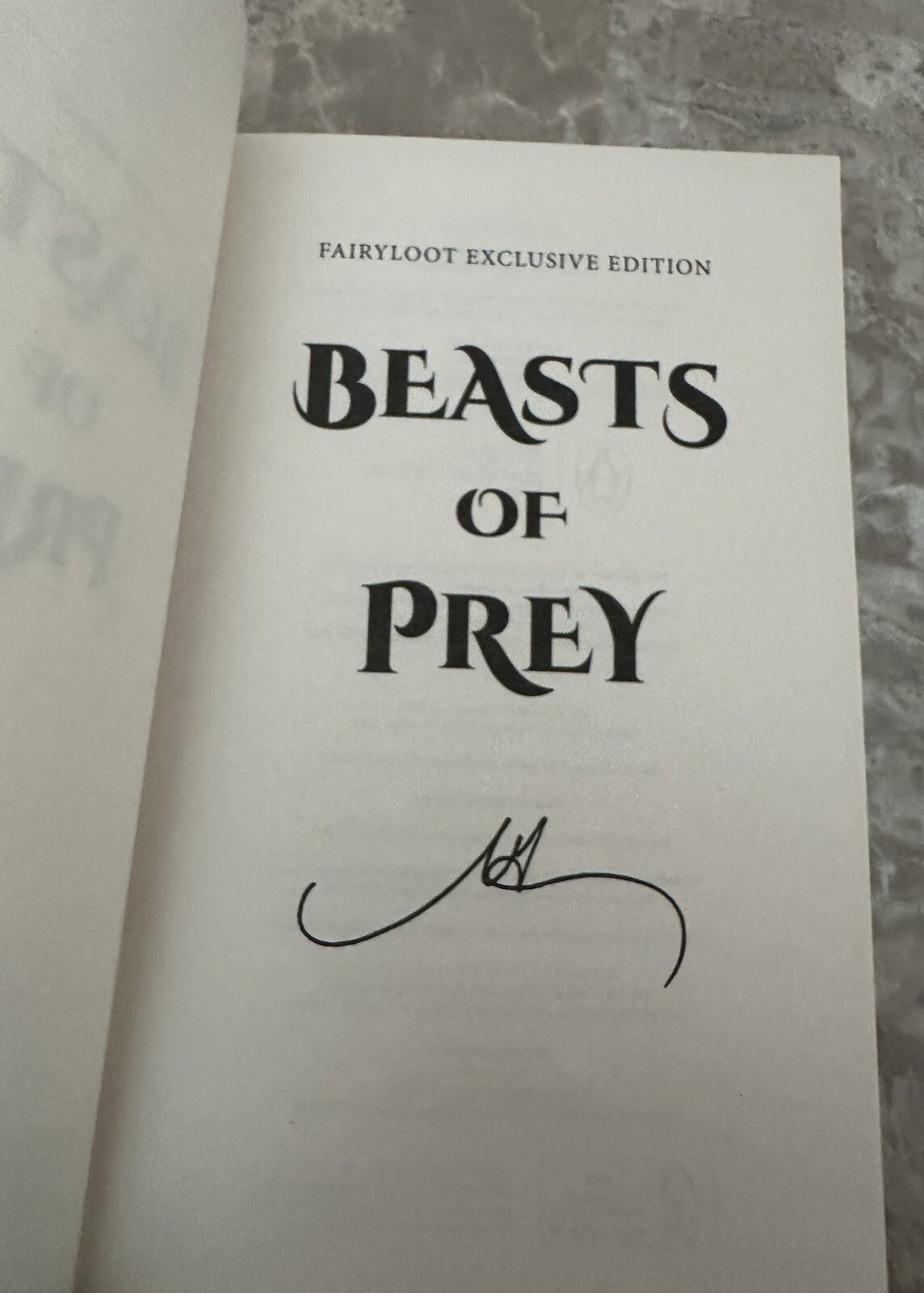 Fairyloot Exclusive Beasts of Prey by Ayana Gray