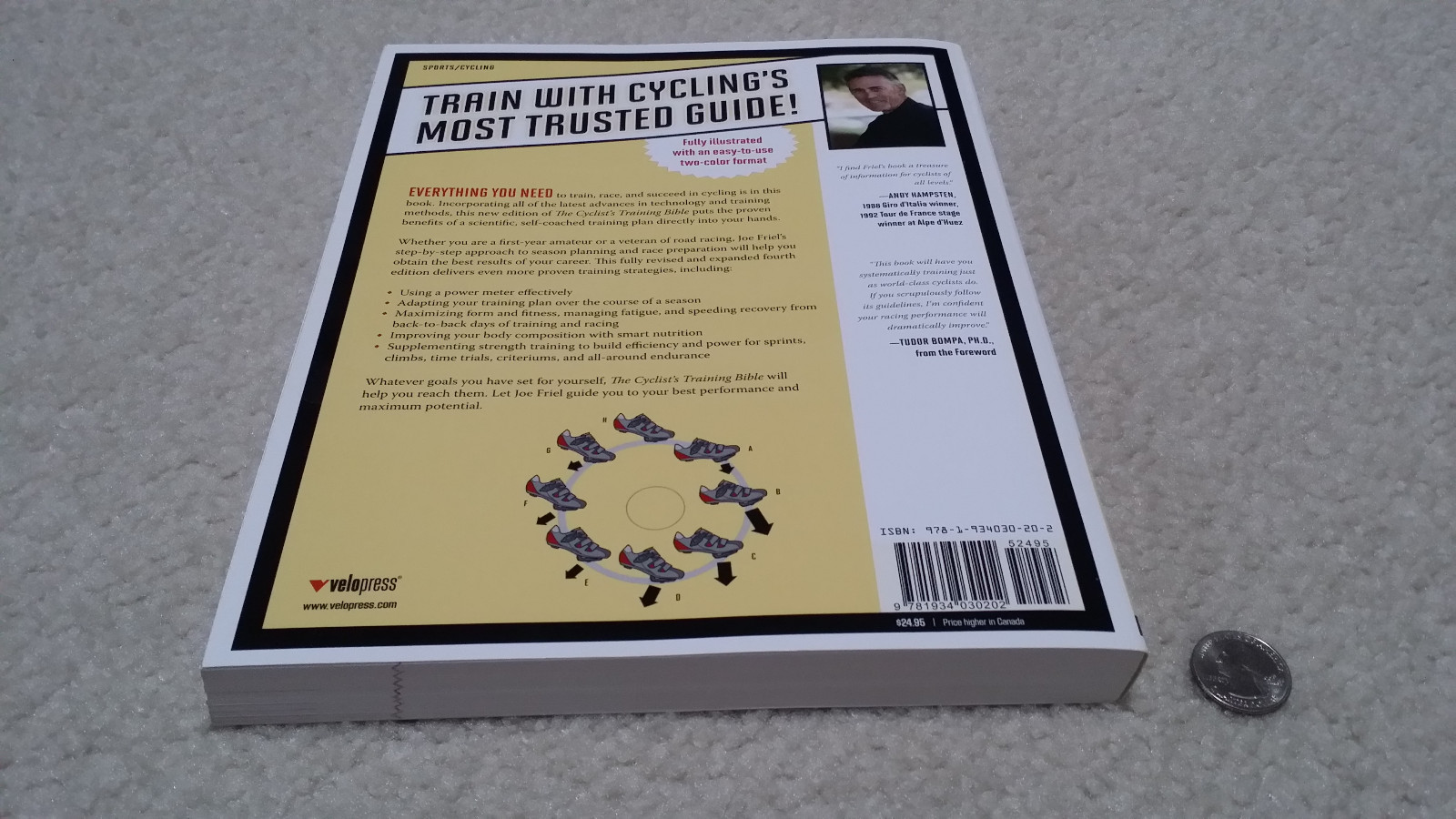 NEW The Cyclist’s Training Bible, 4th Edition, Joe Friel, soft cover, 350 pages