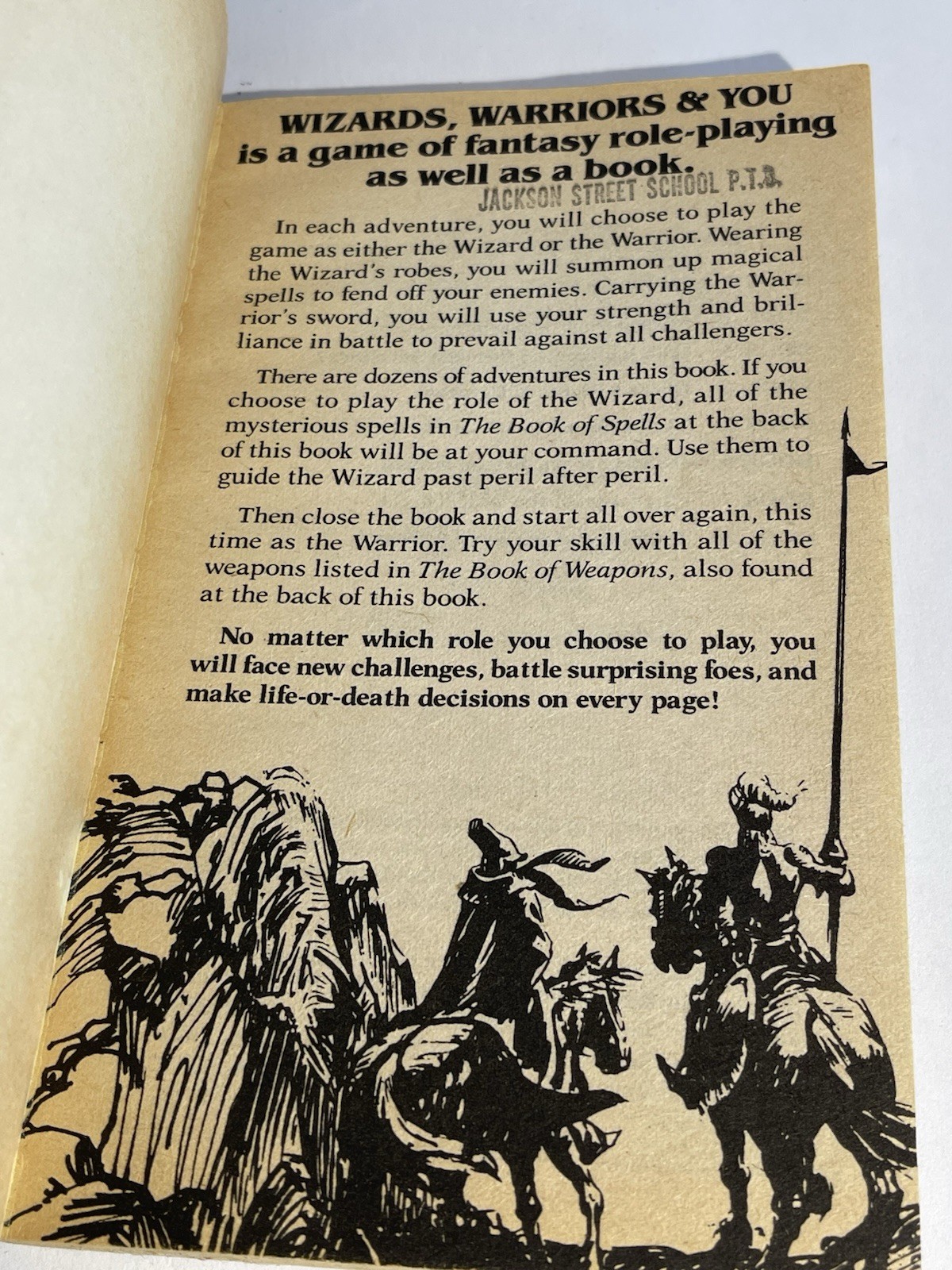 R. L. Stine Wizards, Warriors & You #7 Challenge of the Wolf Knight PB 1985