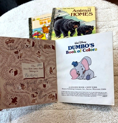 Vintage Little Golden Books Lot Muppet Babies Be Nice Dumbo Animal Homes Set 5 B