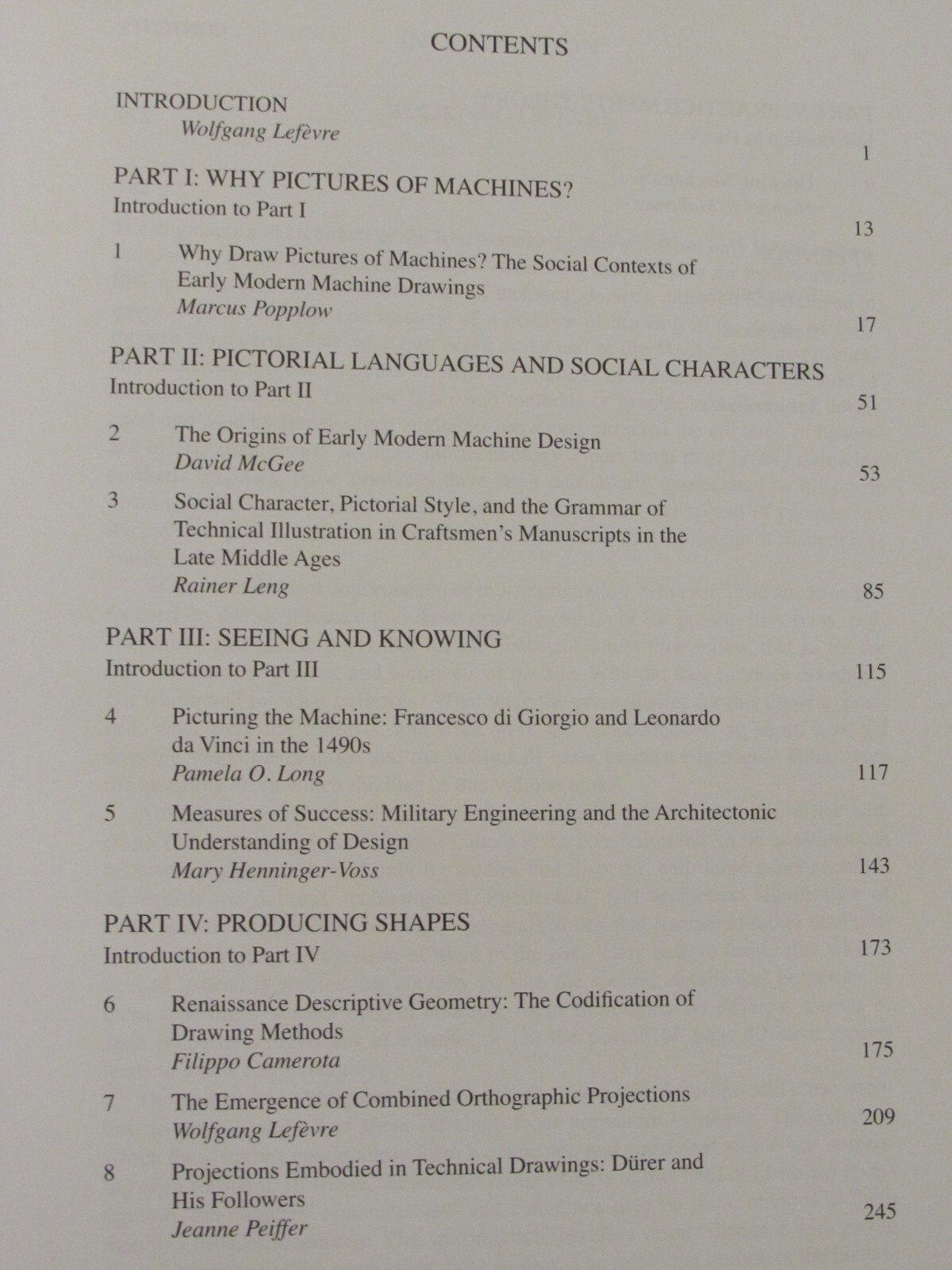 PICTURING MACHINES 1400-1700 Edited by Wolfgang Lefevre VERY GOOD CONDITION 2004