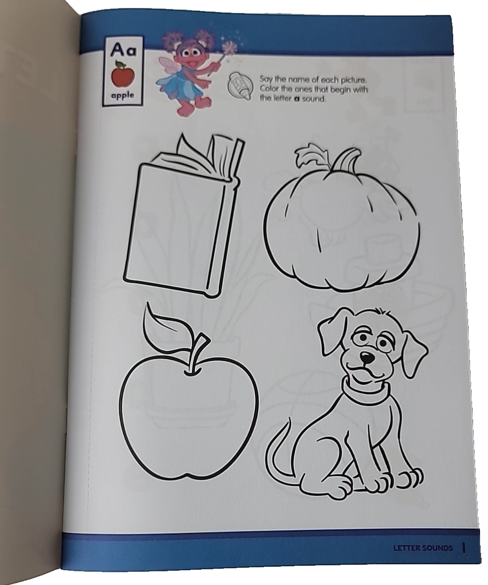 Sesame Street Activity Book Letter Sounds Workbook Educational New