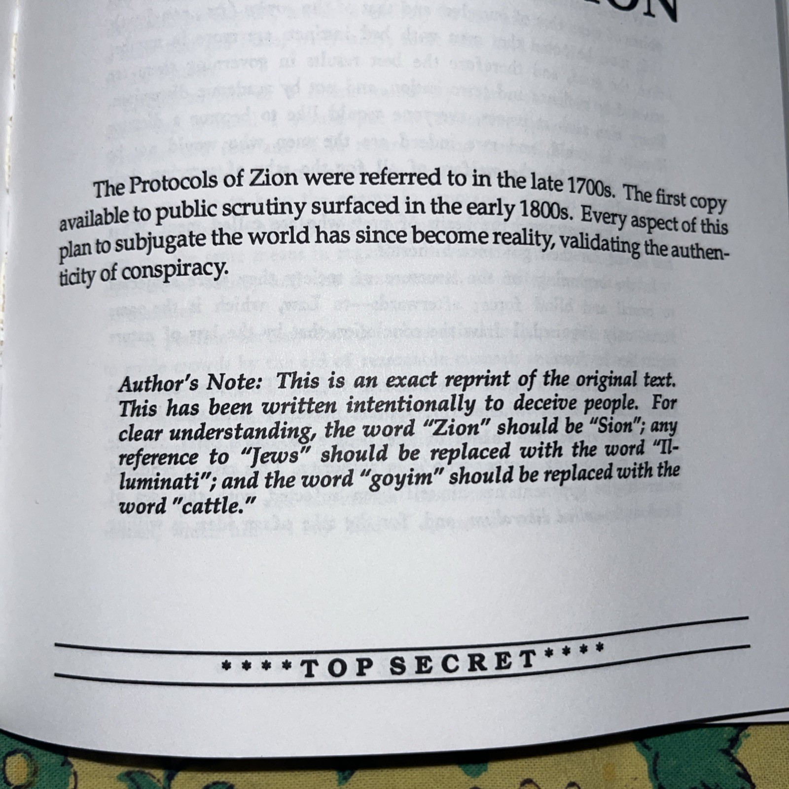 Behold Pale Horse William Cooper 1991 Protocol Zion CFR RARE Glossy Unrevised