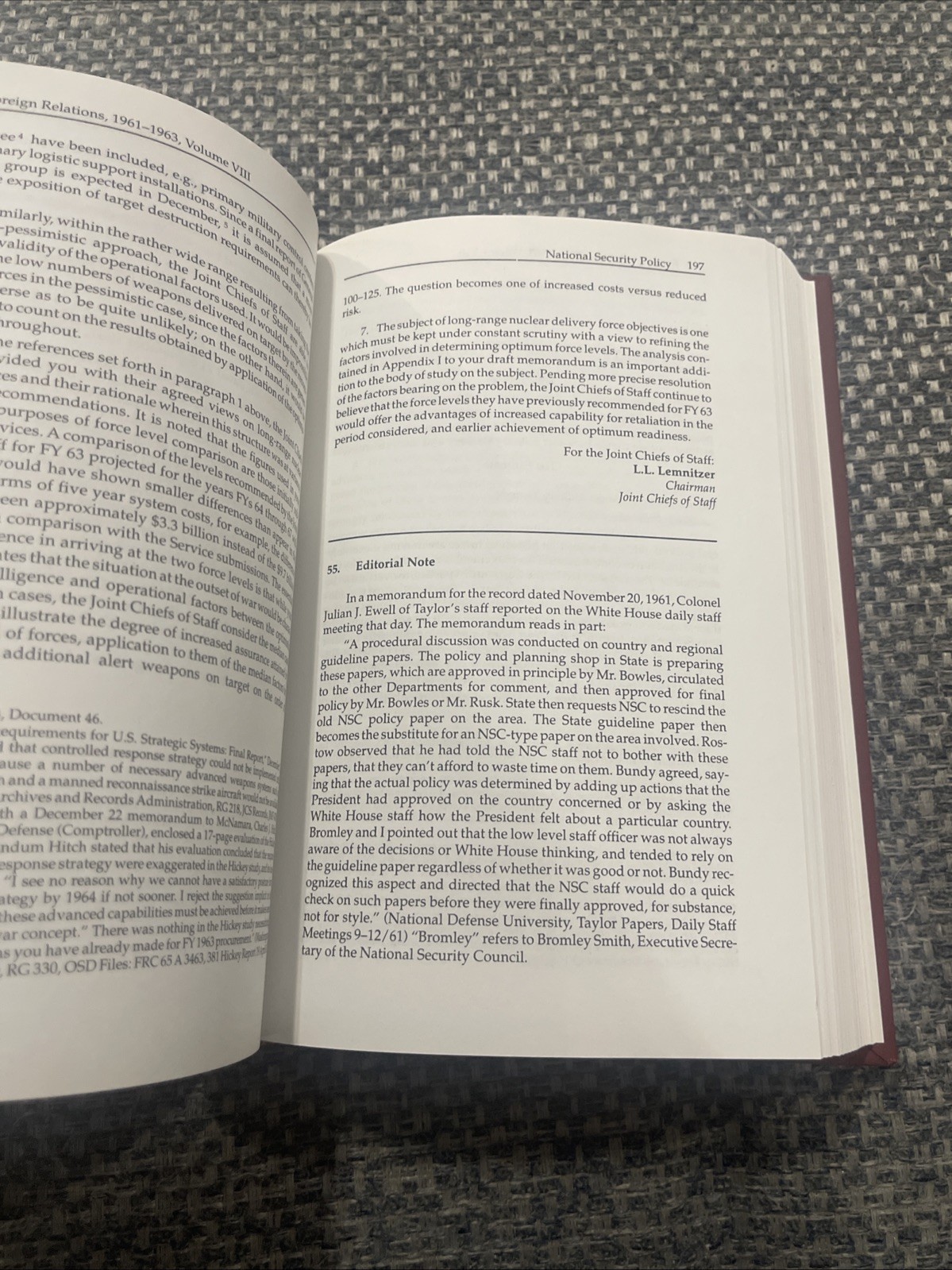 Foreign relations of the United States 1961-1963 Volume VIII DOS Washington