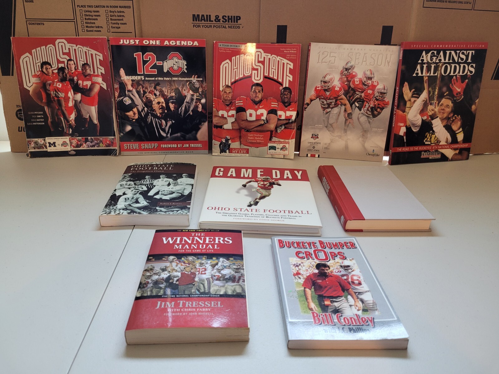 Ohio State Buckeyes Football Book Lot of 10 Incl. 2006 UM Game Program + Ticket