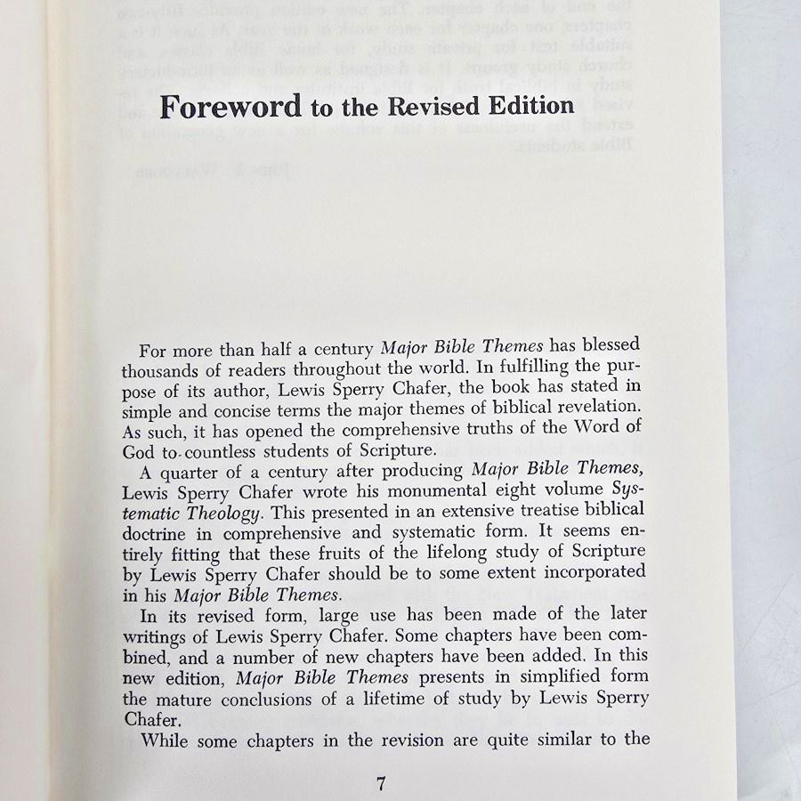 Major Bible Themes Lewis Sperry Chafer John Walvoord HC 1993 Book Christian Vtg