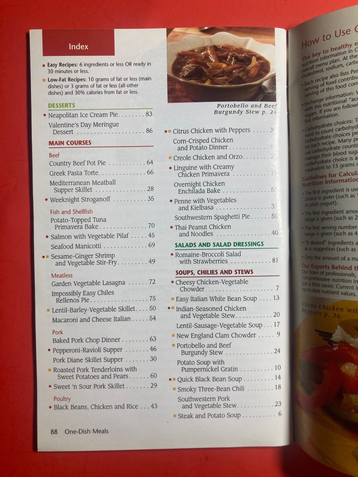 PILLSBURY ONE DISH MEALS RECIPES COOKBOOK 96 PAGES
