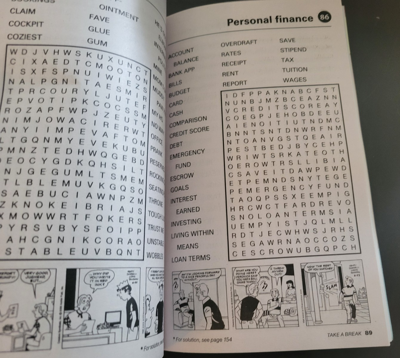 Archie Themed Word Search Puzzle Book by Take-A-Break – Over 134 Challenges