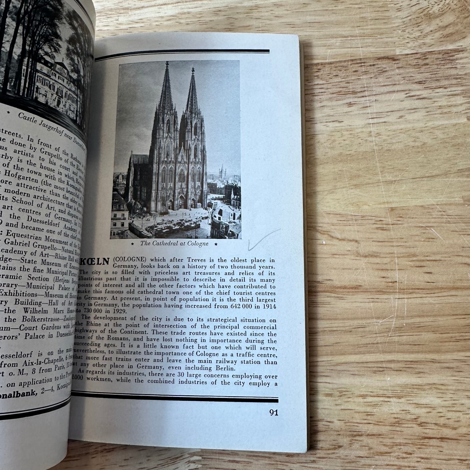 Germany Travellers‘ Guide 1930s Vintage Travel Map Darmstädter Bank
