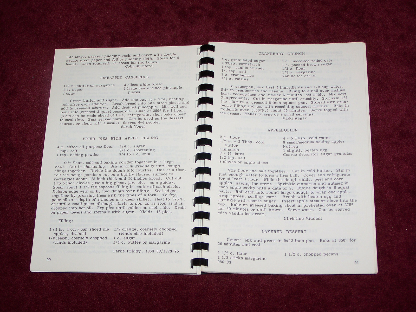 Bethel Baptist Church Frankfort Germany 25th Anniversary Cookbook 1983