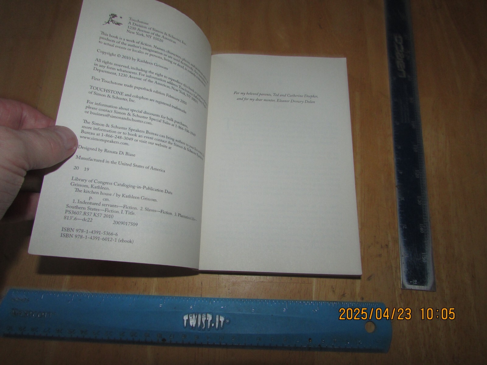 Kitchen House : A Novel by Kathleen Grissom (2010, Trade Paperback)