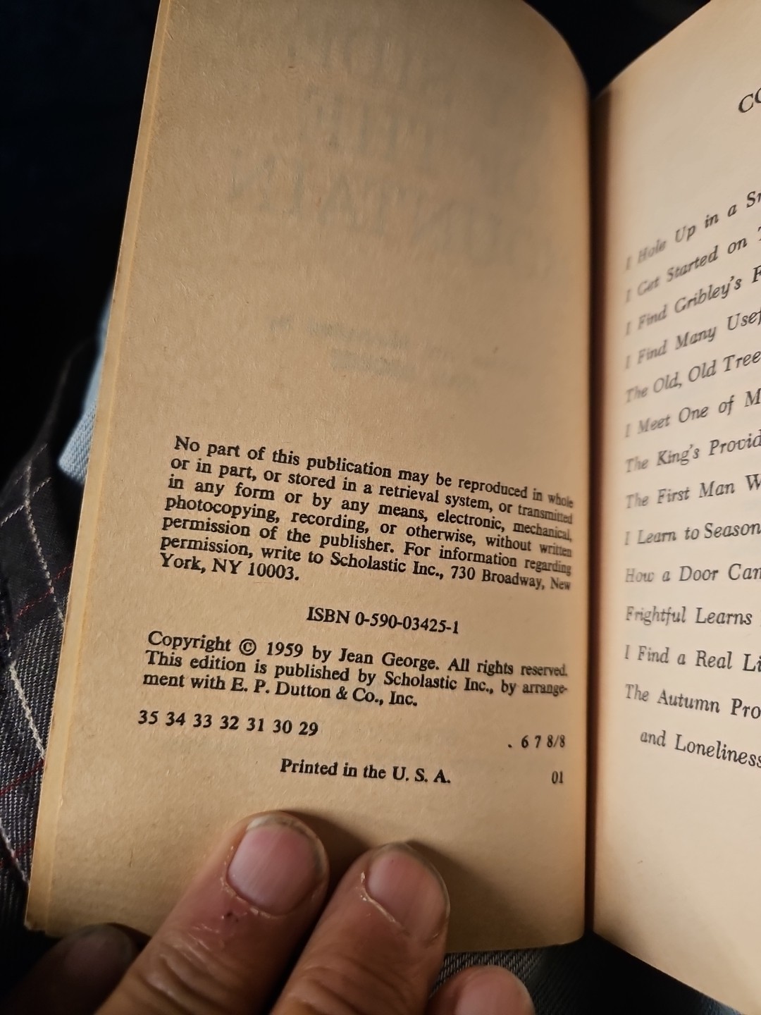 My Side of the Mountain Newbury Honor Paperback VG Condition 1959 P2