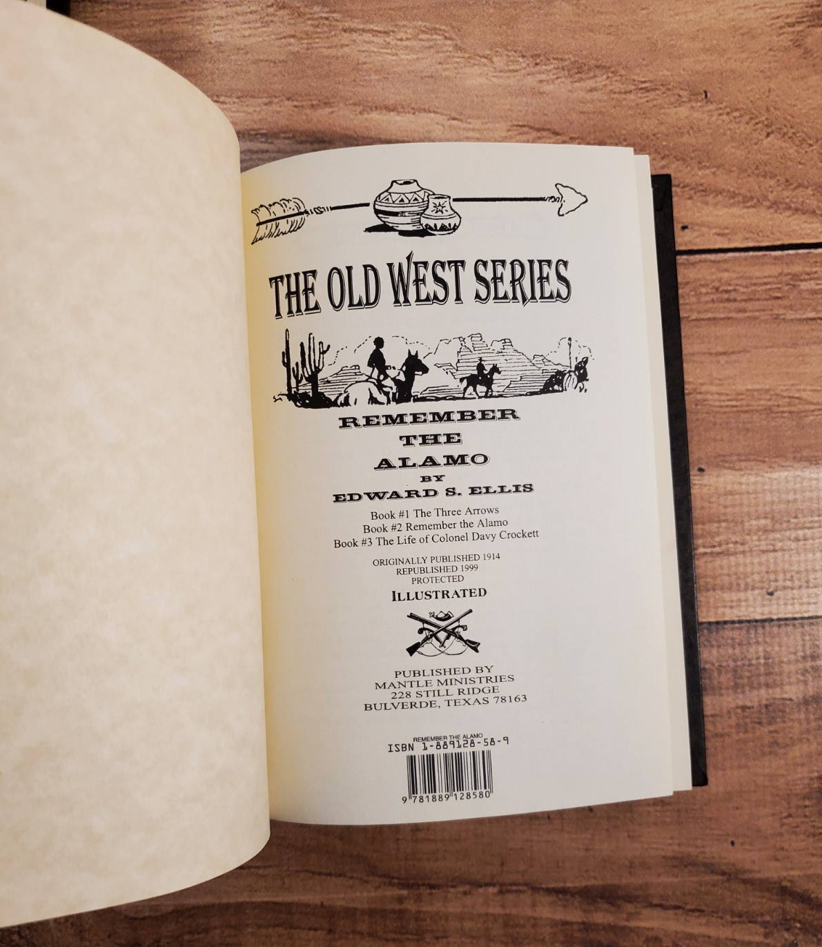 Lot of 2 Old West Series Books Three Arrows and The Alamo By Edward Ellis