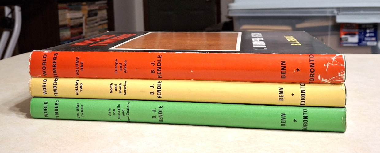 World Timbers B.J. Rendle Complete 3 Volume Set Wood Woodworking Reference Books