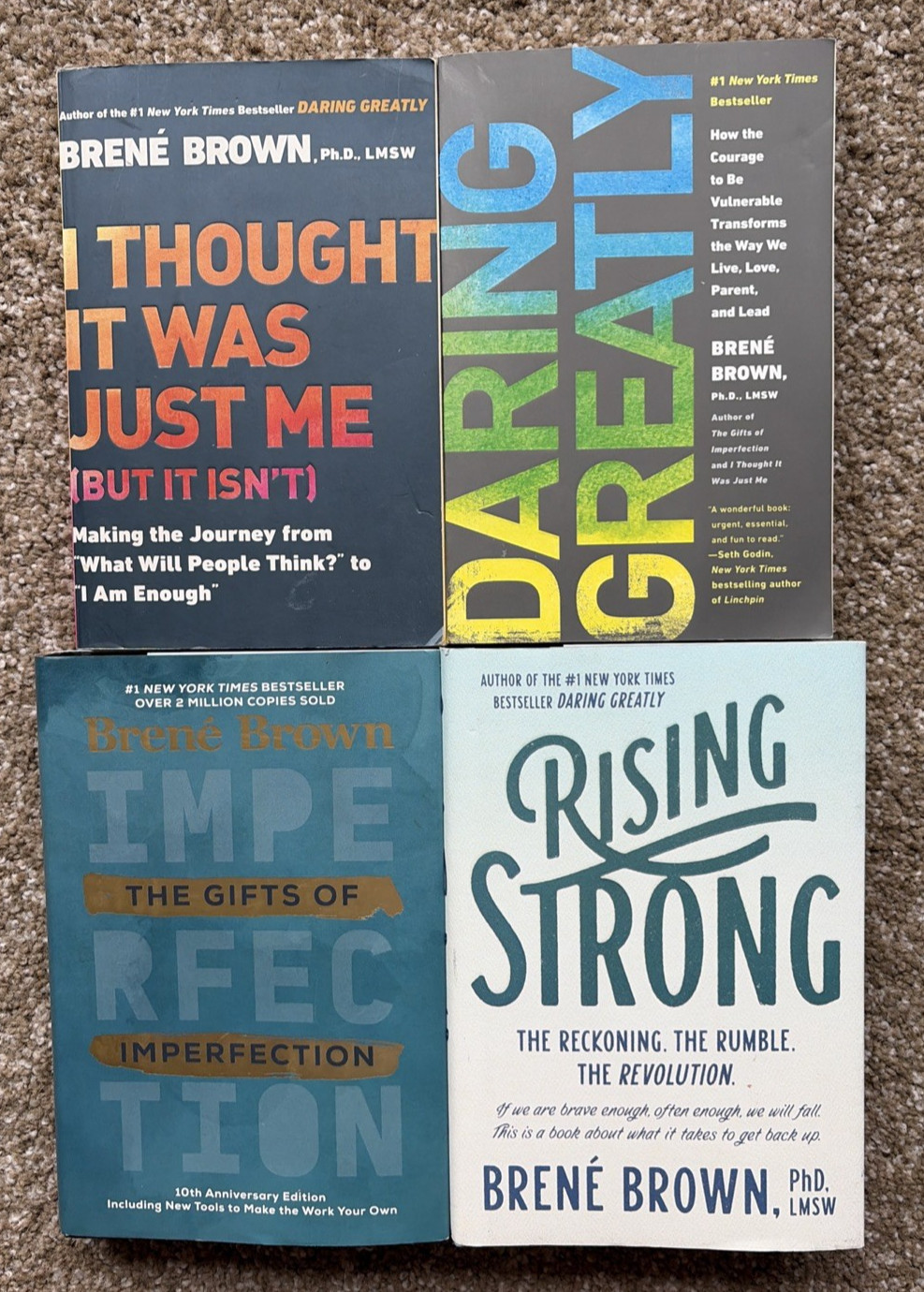 Lot of 4 Brene Brown (2 HC/DJ, 2 PB) books **VERY GOOD/LIKE NEW**