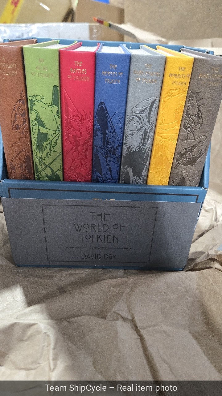 World of Tolkien SevenBook Set by David Day Faux Leather Bound Books G2U