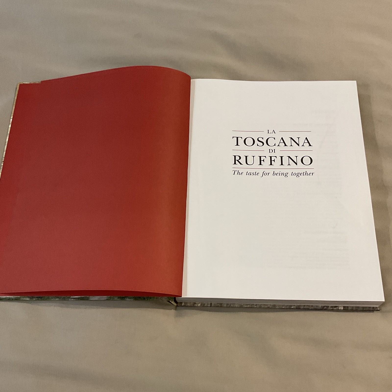La Toscana di Ruffino Hardcover Cookbook English Compilation Tuscan Cuisine