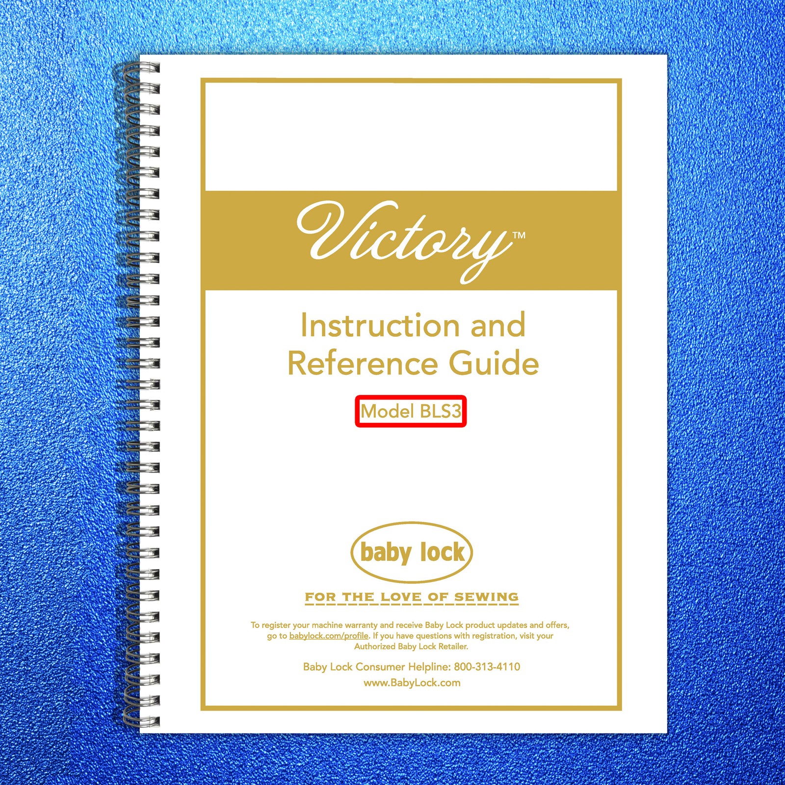 BABY LOCK Victory BLS3 Serger Instruction Manual – WIRE BOUND – TOUGH COVERS