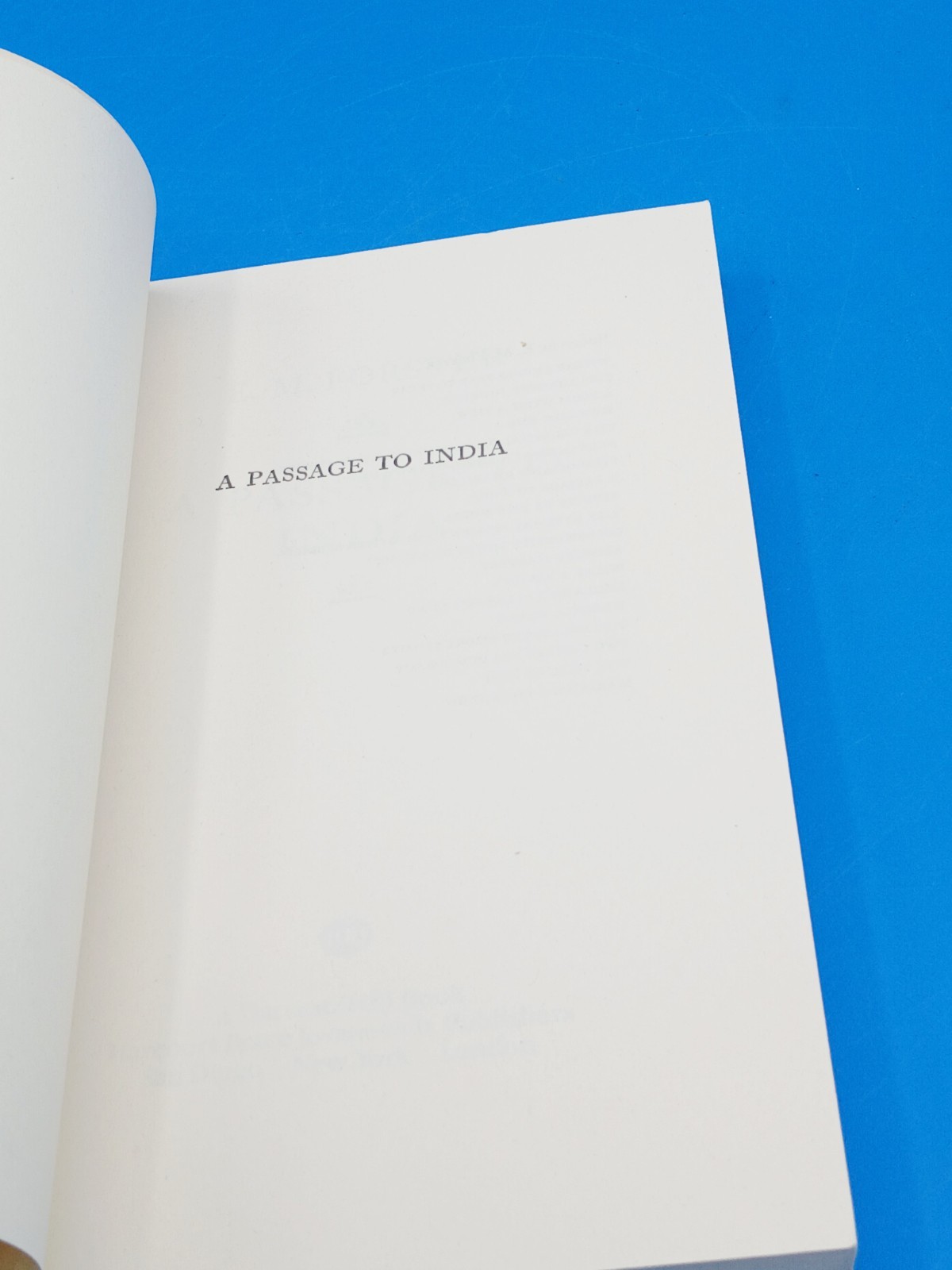 A Passage to India, E. M. Forster (Paperback, 1984) …