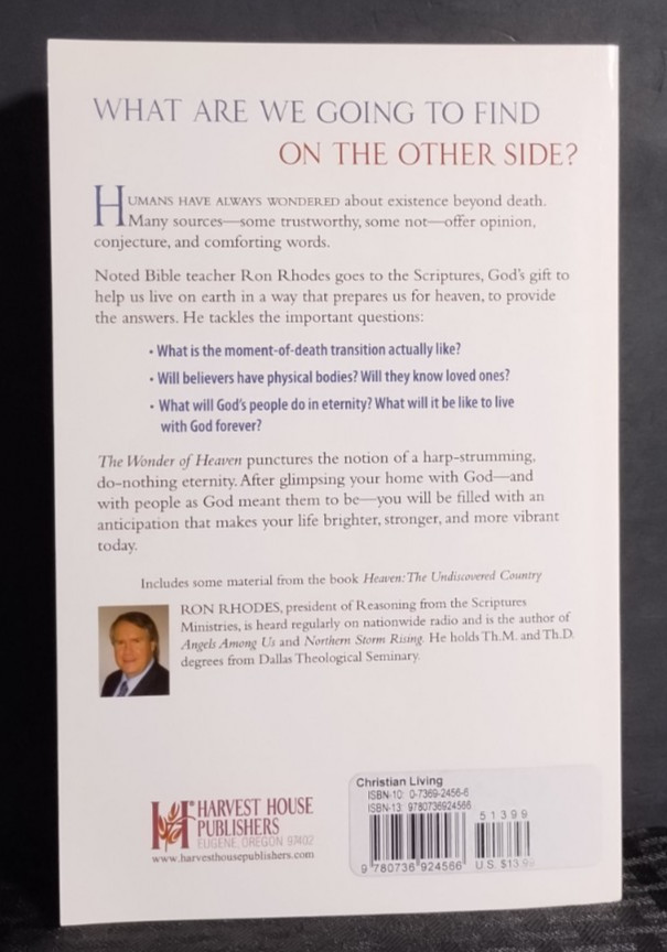 The Wonder of Heaven Biblical Tour Eternal Home Ron Rhodes Paperback 2009
