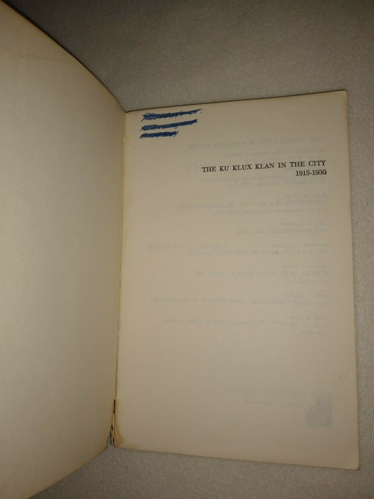 The Ku Klux Klan In The City 1915-1930 by Kenneth T. Jackson pb ’67 Oxford Press