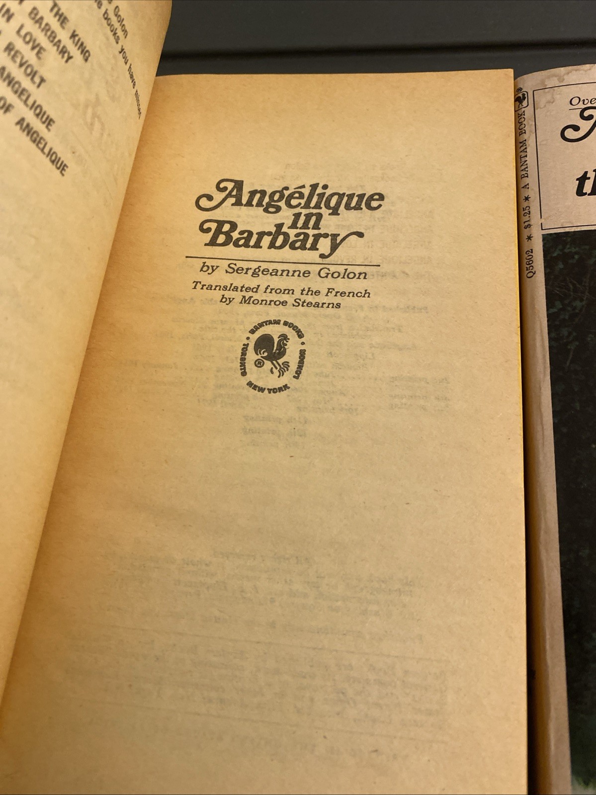 Vintage ANGELIQUE By Sergeanne Golon, The King, In Barbary 1971 2 Book Lot