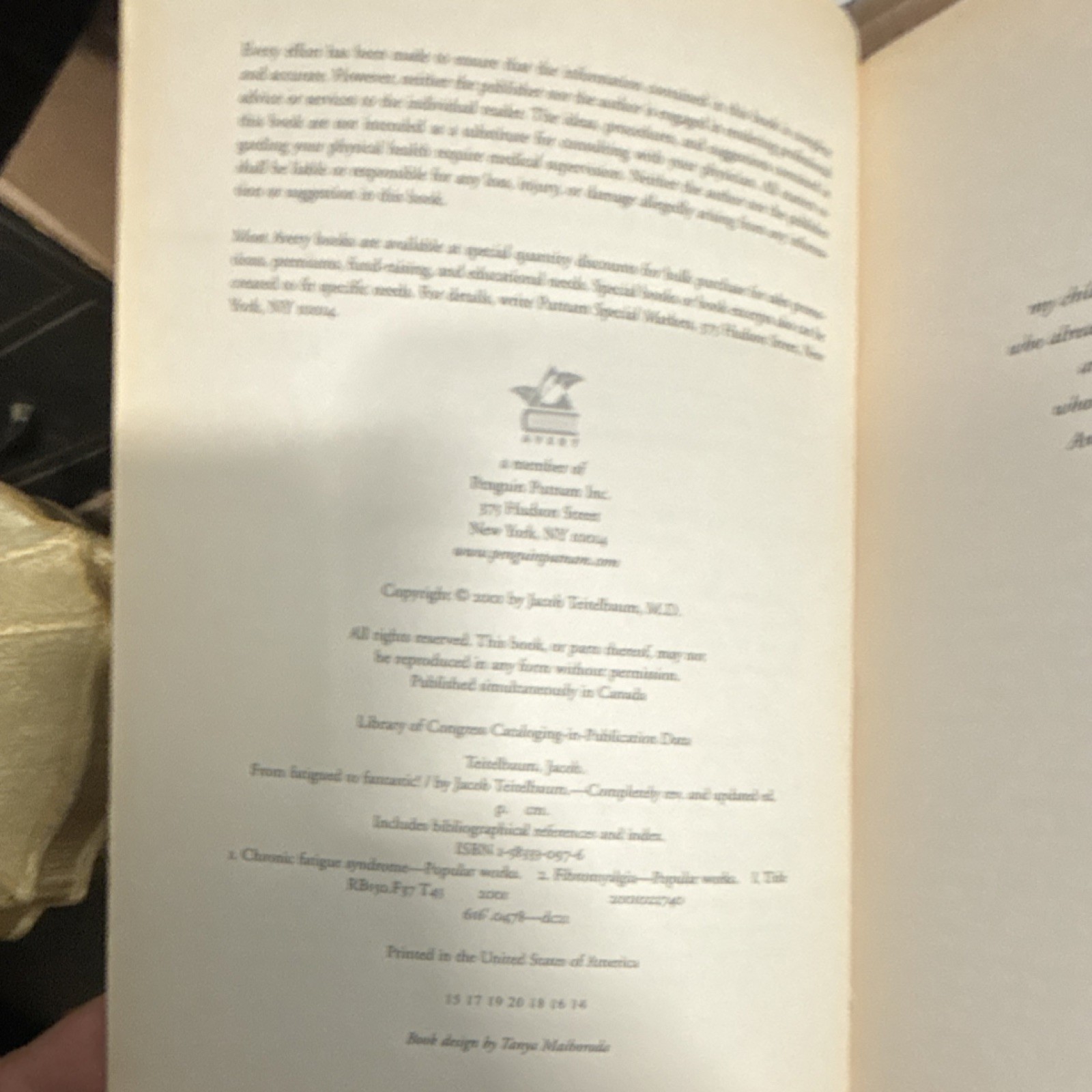 From Fatigued to Fantastic! Jacob Teitelbaum Paperback Rev Updated