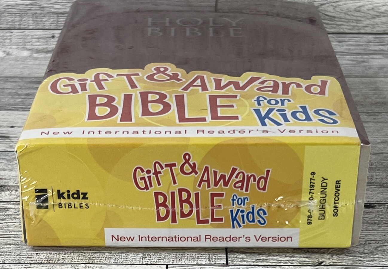 NIrV Gift & Award Holy Bible For Kids Paperback Burgundy Ages 6-9 Zonderkidz NEW