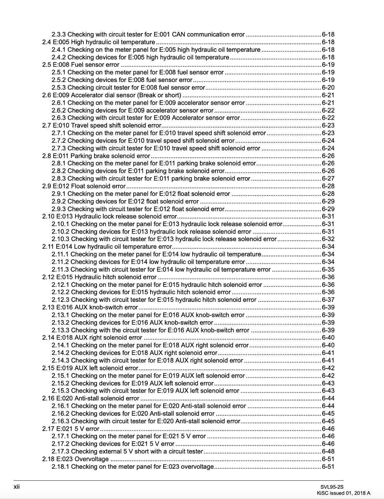KUBOTA SVL95-2 COMPACT TRACK LOADER WORKSHOP MANUAL, LOOP CLOSURE – XL FOLDOUTS!