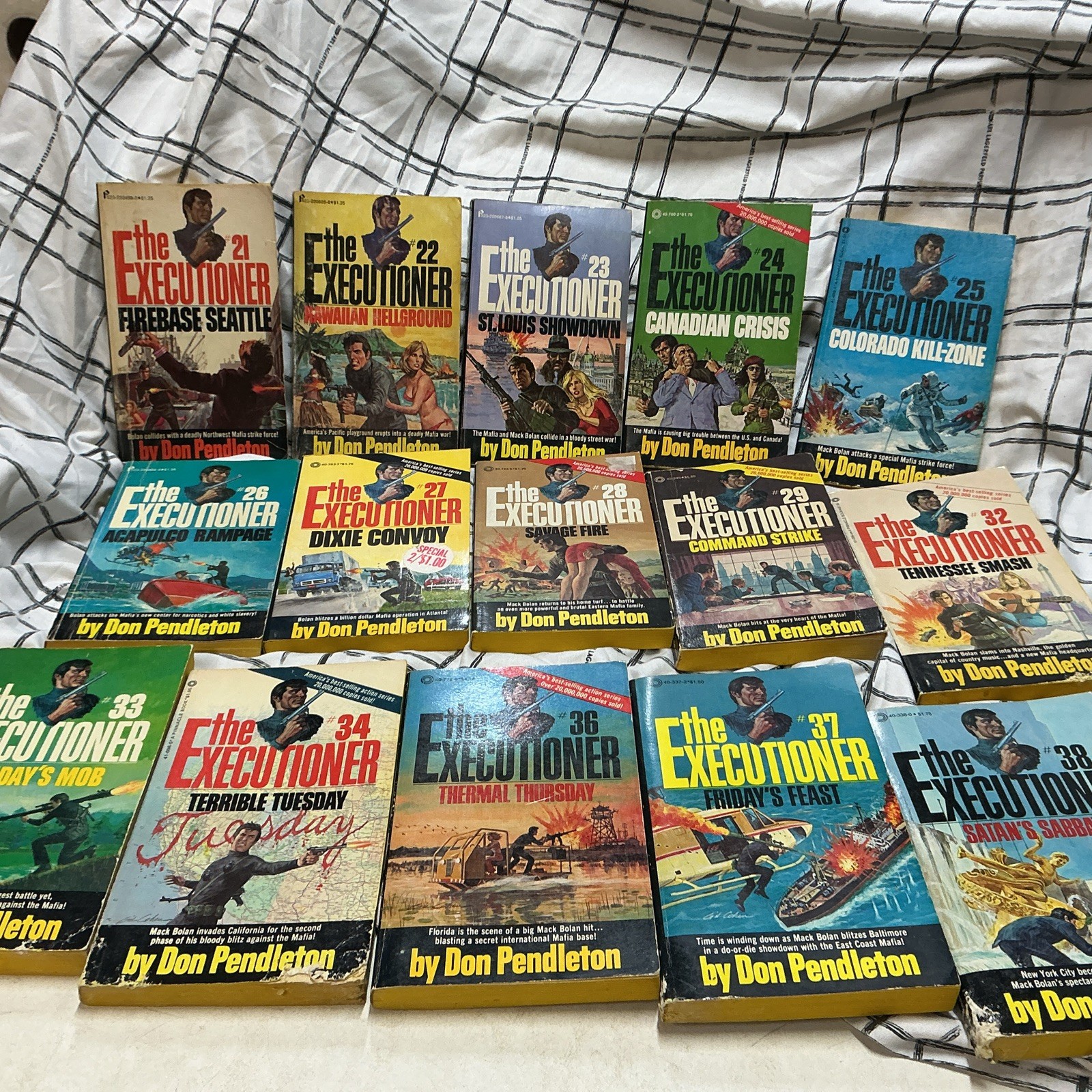 The Executioner Series By Don Pendleton first Printing 1969 Books 1-38