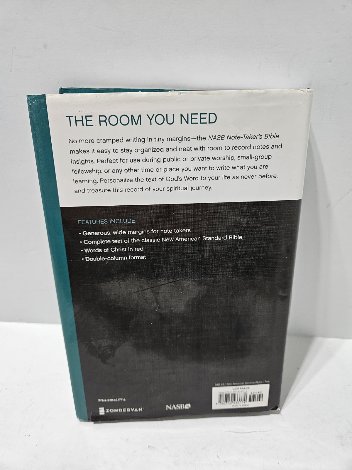Nasb Note-Taker’s Bible by Zondervan Staff (2014, Hardcover)