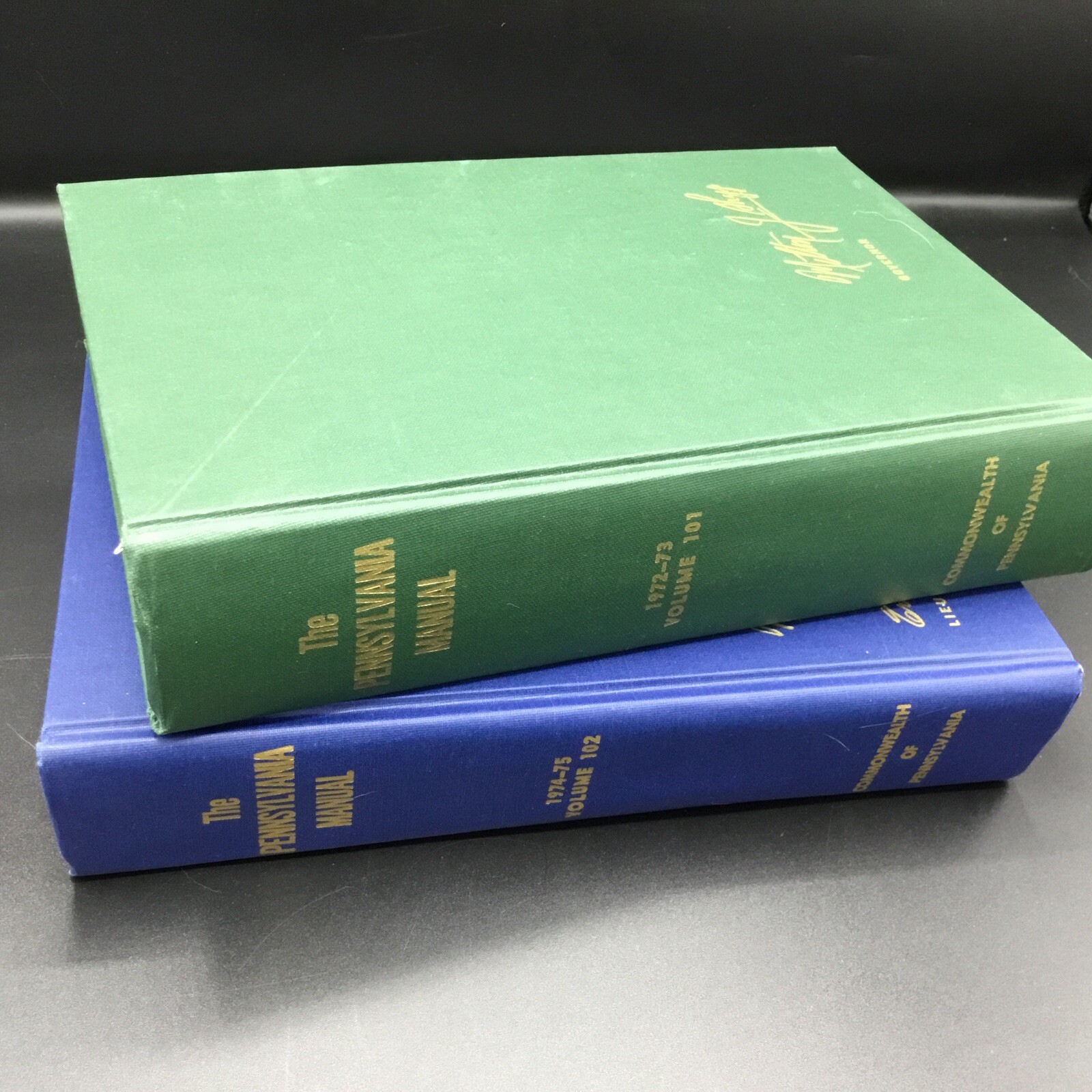 The Pennsylvania Manual Volumes 101 1972-73 and Volume 102 1974-75, hardcover