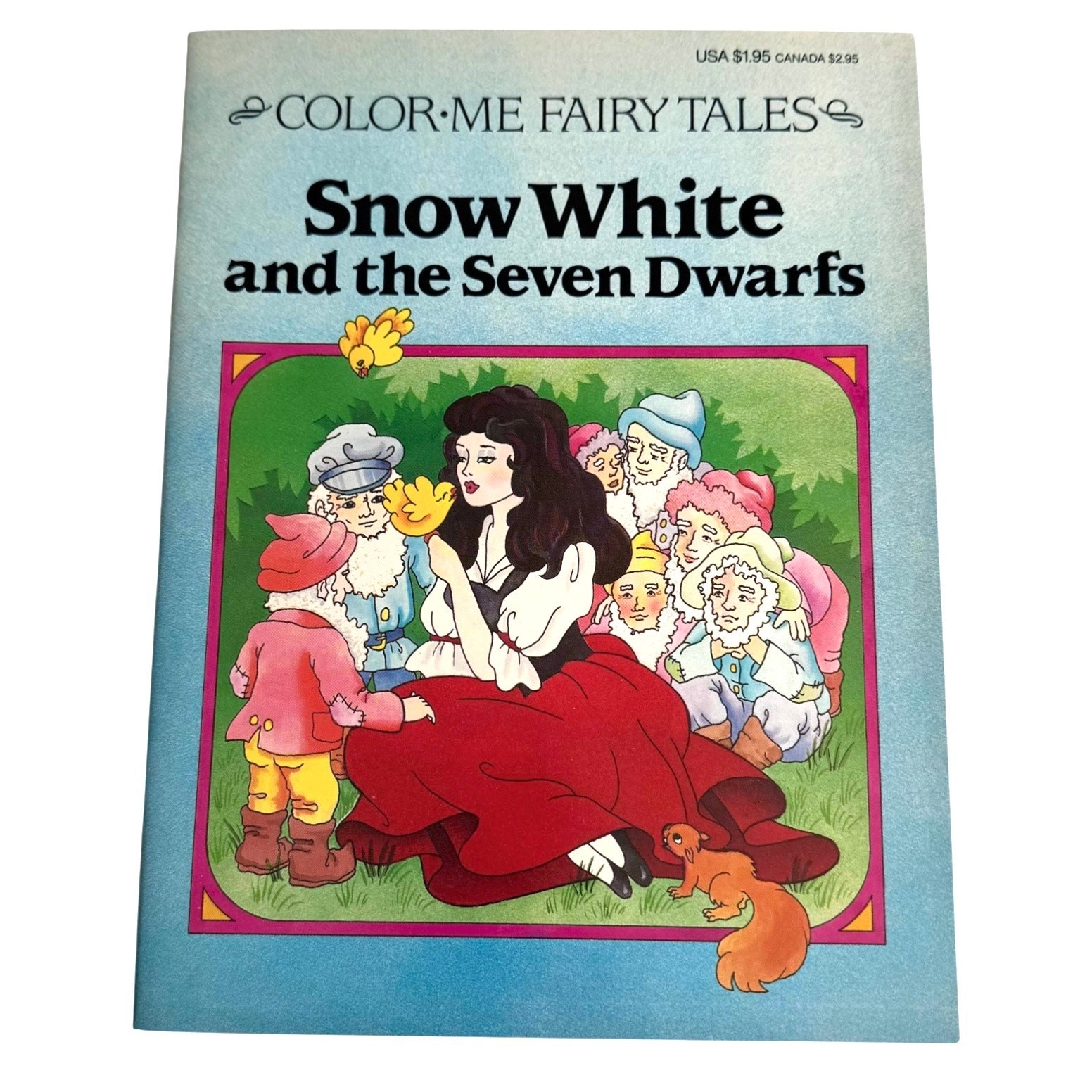 Snow White Coloring Book Princess 90s Vintage Color Me Fairy Tales 10.5” Usa