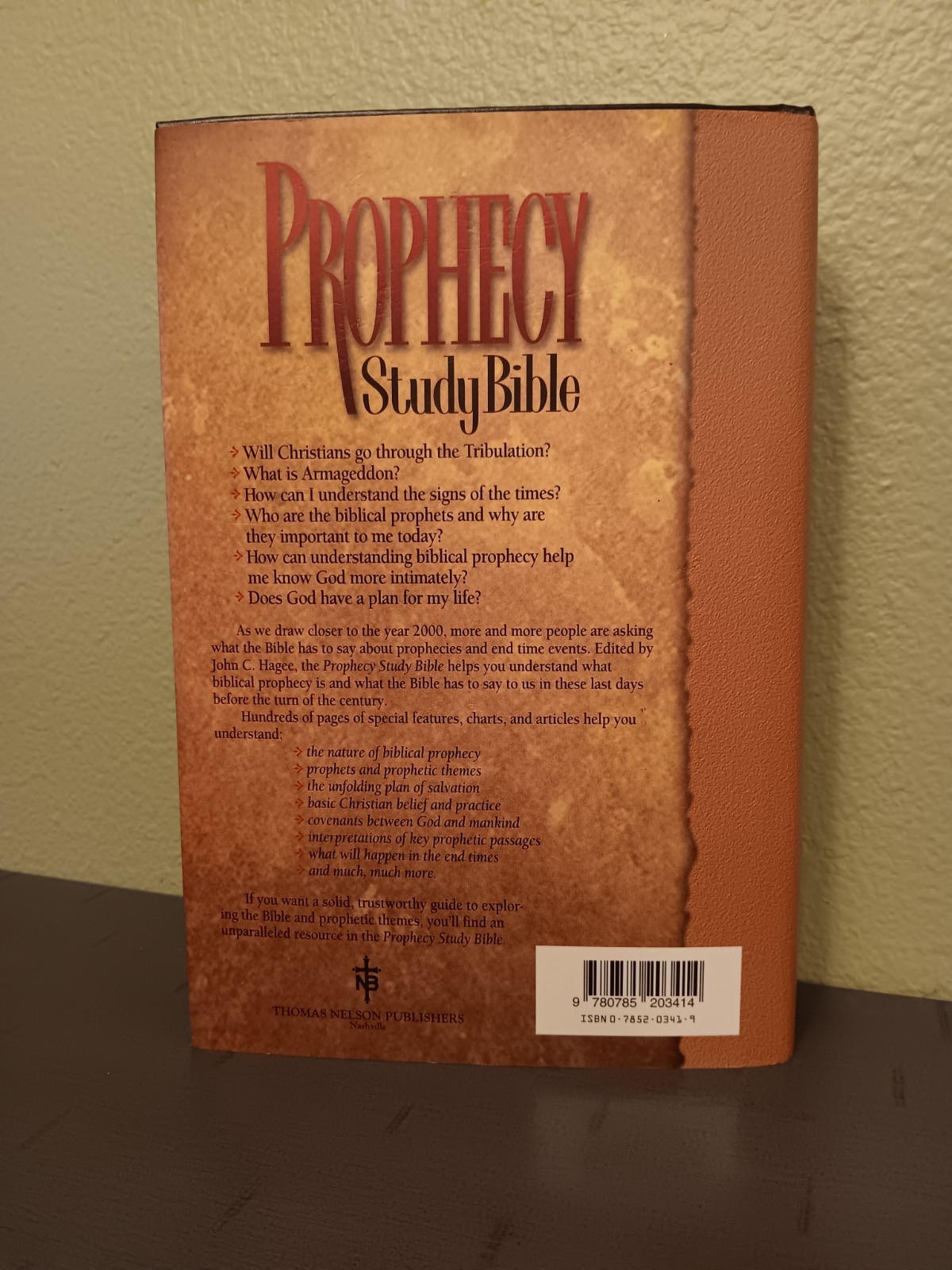 Prophecy Study Bible (New King James Version), Nelson 1462, Red Letter Edition