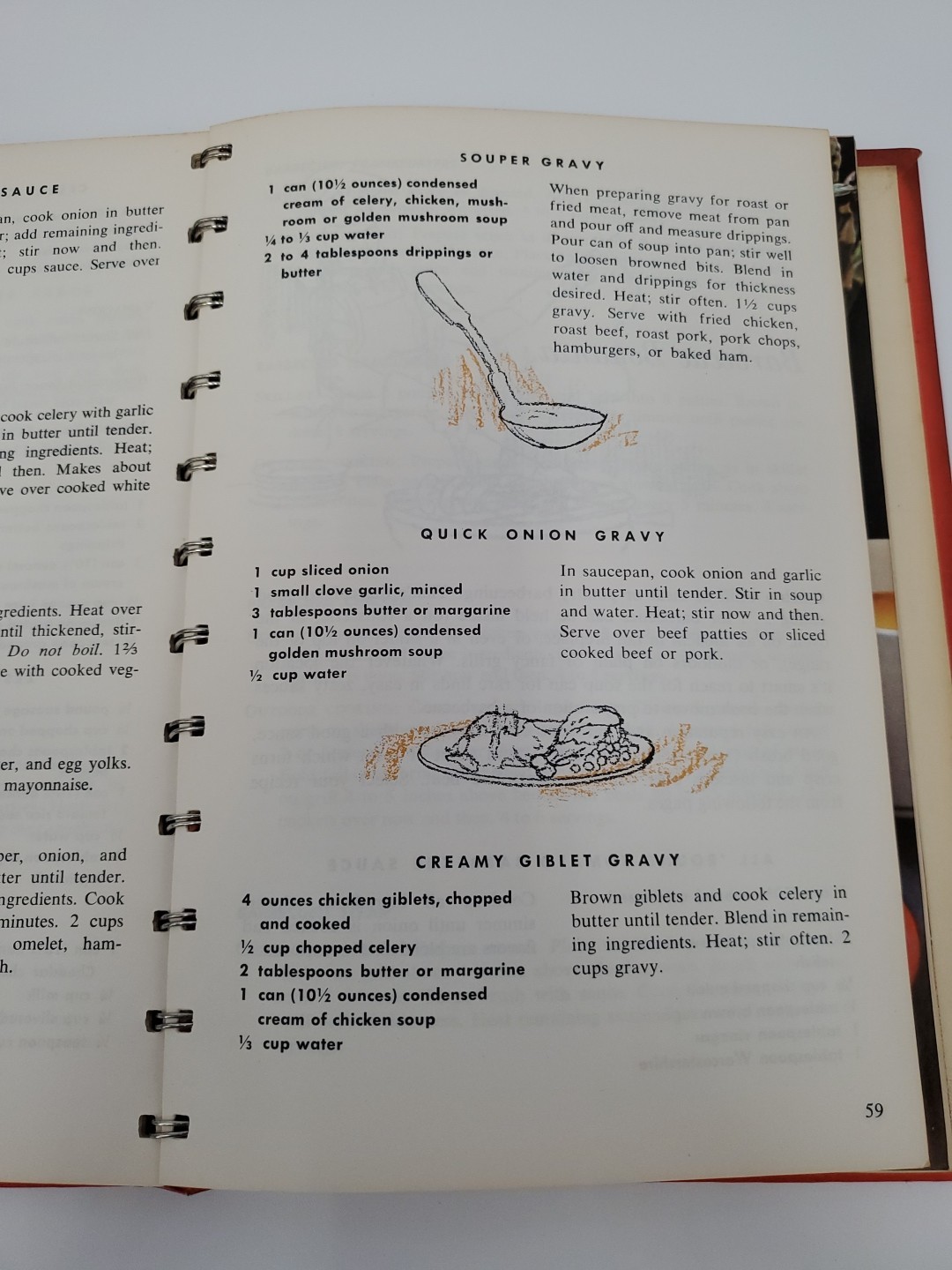 Vintage 1972 A Campbell Cookbook Cooking With Soup Spiral Bound Hardcover Camden