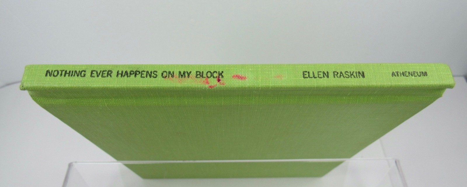 RARE Ellen Raskin Signed with Drawing HC Book Nothing Ever Happens On My Block