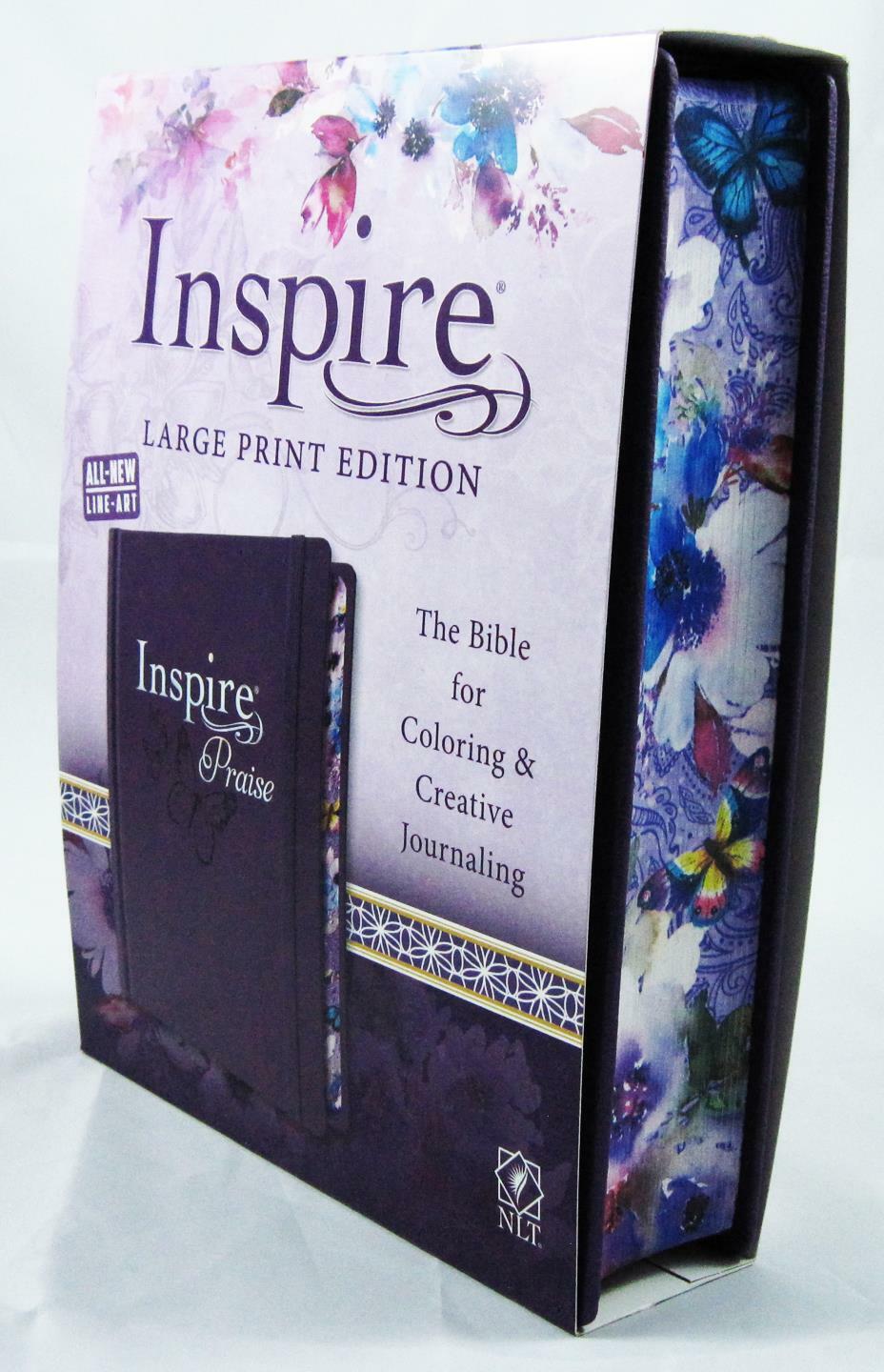 New NLT INSPIRE PRAISE BIBLE Large Print Journaling Coloring Living Translation