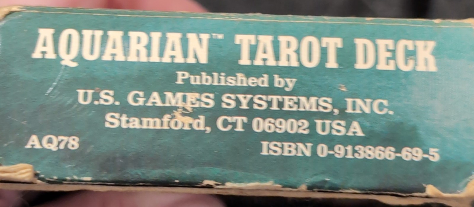 U.S. Games Systems Aquarian Tarot Deck AQ78 w/ Instruction Booklet 1970 Vintage