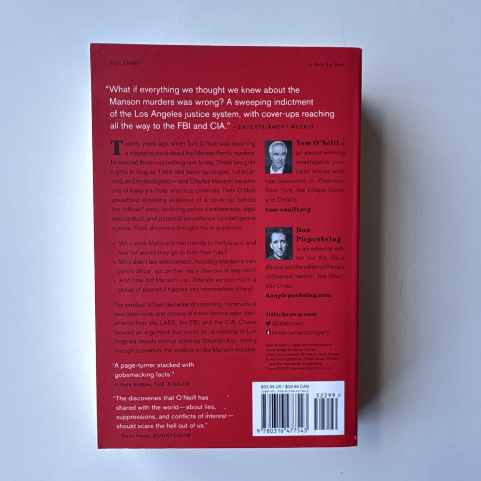Chaos: Charles Manson, the CIA by Tom O’Neill, Trade Paperback, 2020, Illustrat…