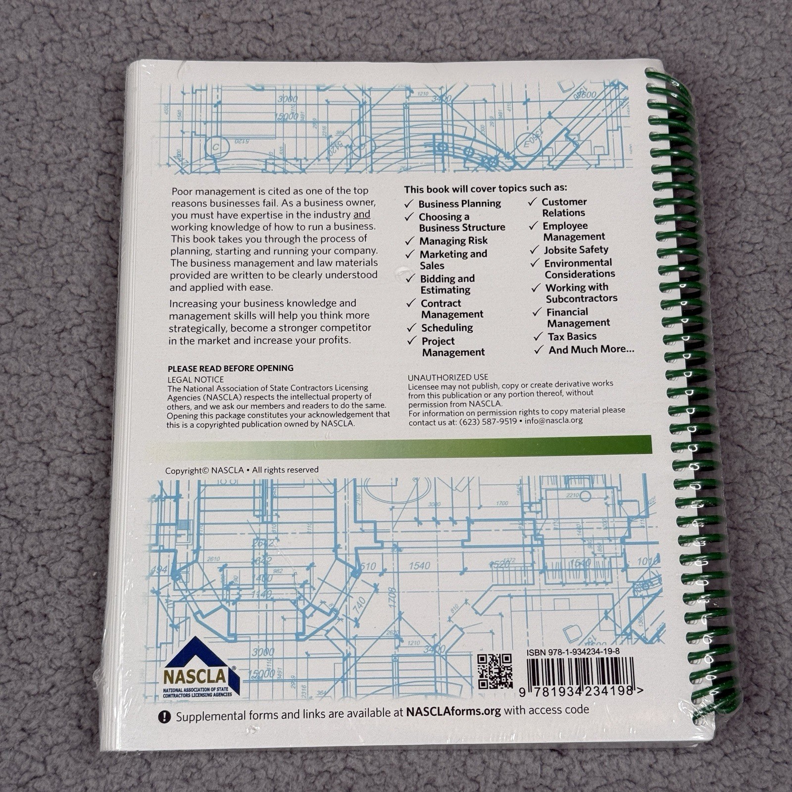 NASCLA Contractors Guide South Carolina 7th Edition New Sealed Residential Build