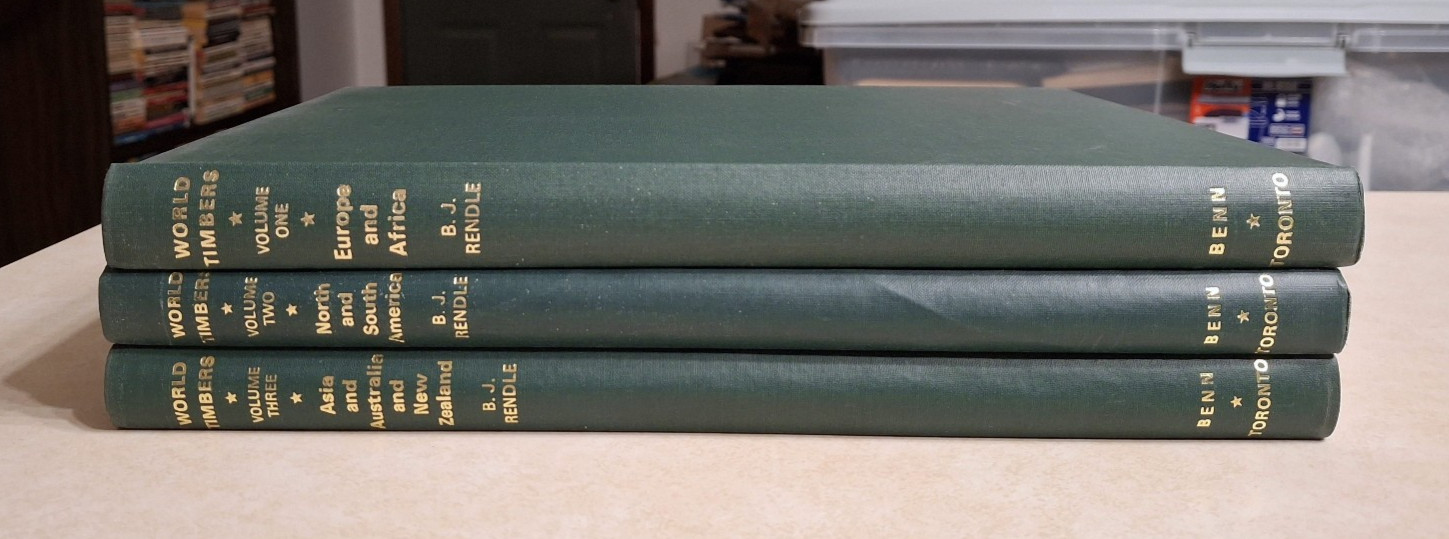 World Timbers B.J. Rendle Complete 3 Volume Set Wood Woodworking Reference Books