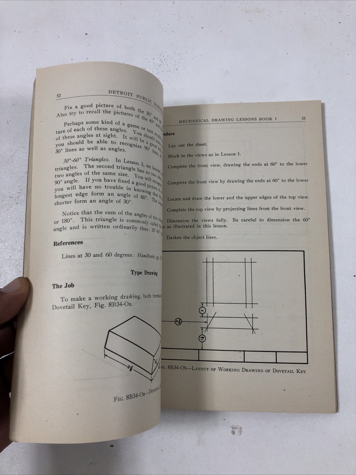 Mechanical Drawing Lessons: Intermediate, Bk 1 – Detroit Schools (PB, 1935)