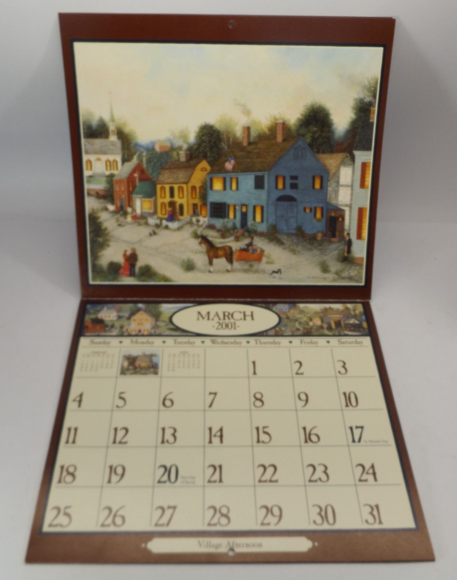 Calendar Lang Folk Art 2001 by Lang Inc. – Lang Holdings – See Description