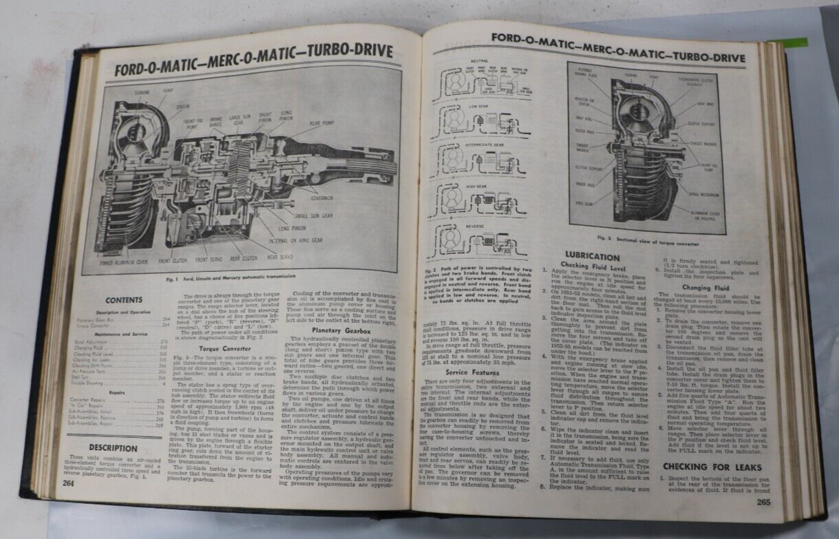 1956 Motor’s Auto Repair Manual 19th Edition Car Auto Vehicle Mechanic 1946-1956